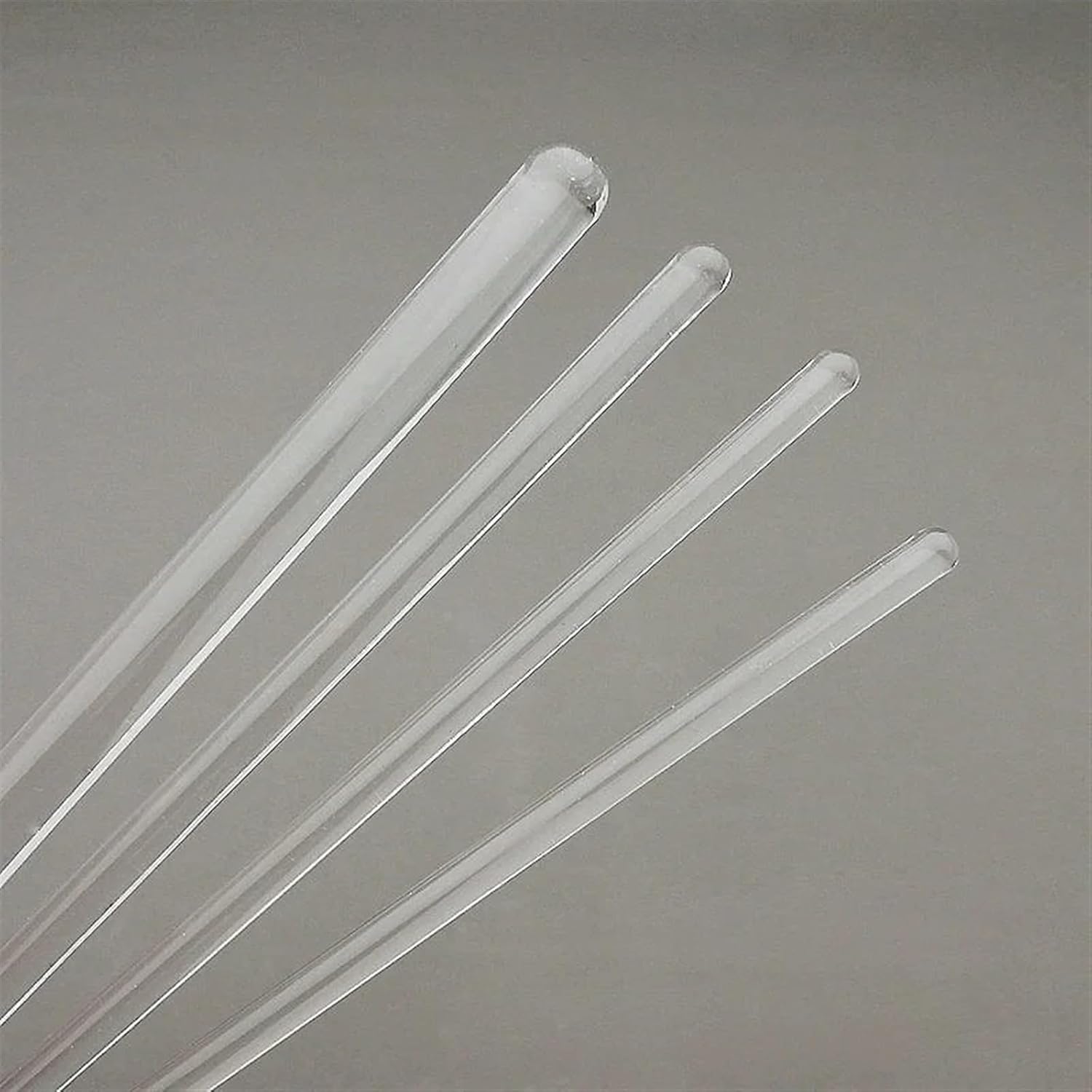 Acrylic Pipe Rigid 12pcs Transparent Glass Rods Borosilicate Diversion Bar Laboratory Beaker Stirring Rod for Drinks and Cocktails(0.2x10inch)