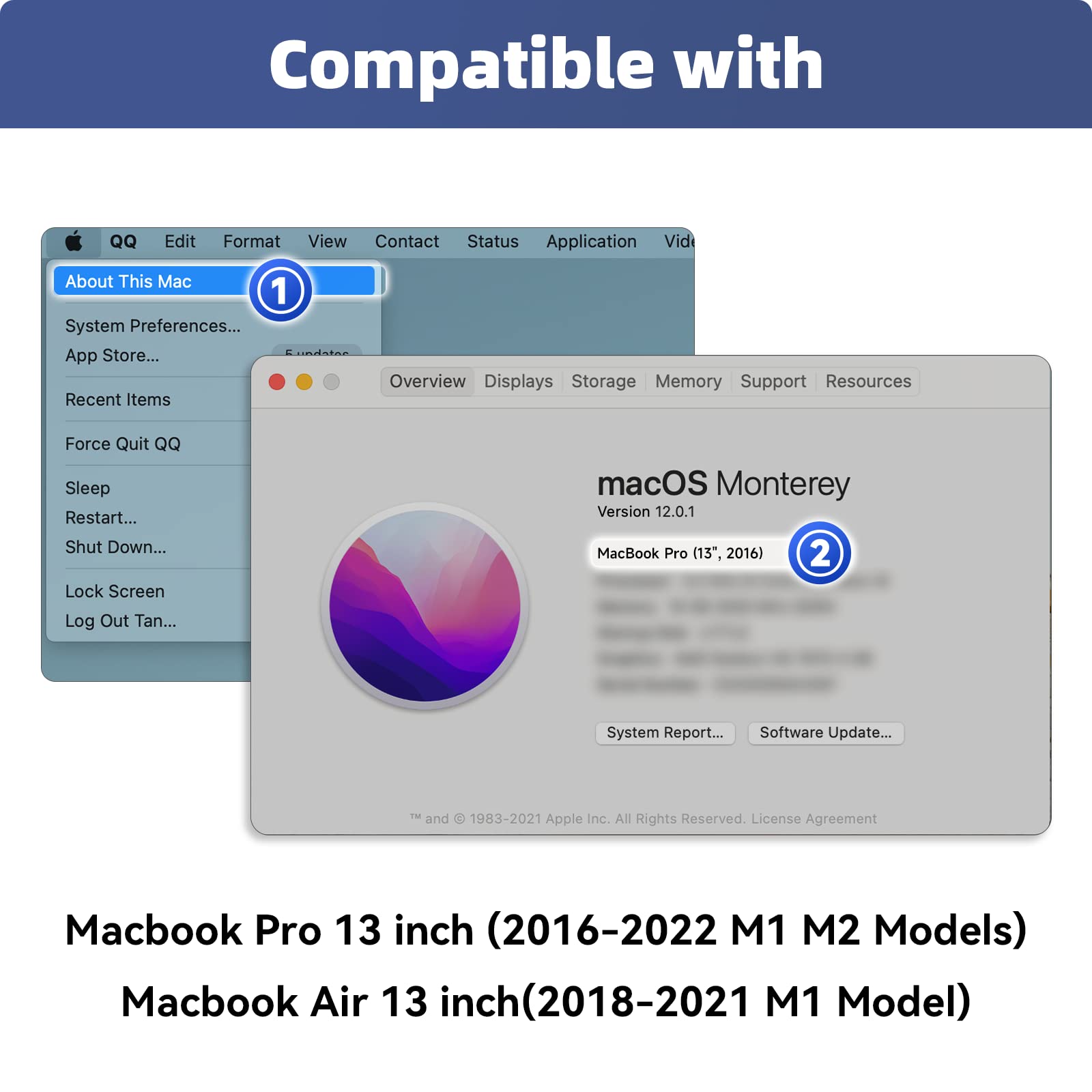 Filtro magnetico per la privacy compatibile con Apple MacBook Pro 13 pollici (2016-2022, M1,M2)&MacBook Air 13 (2018-2021, M1), rimovibile anti-spia, luce blu, filtro schermo privacy 13,3"
