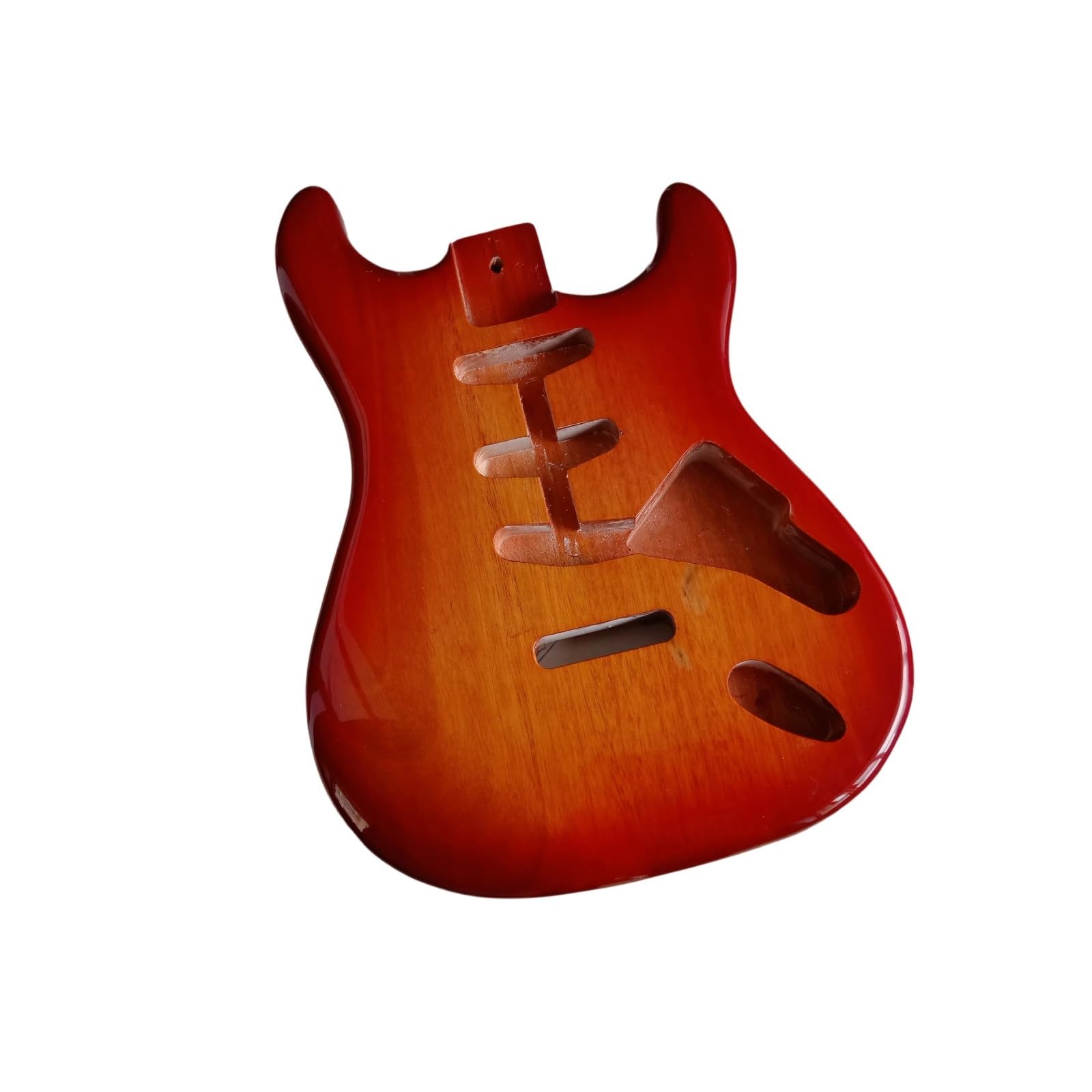 Gitara Elektryczna Z Korpusem Mahoniu Wykończenie Pomarańczowe Zestaw Samodzielnego Montażu Korpusu Gitary