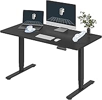 FlexiSpot E6 3-Stage Dual Motor Electric Standing Desk 55x28 Inch, 220 lbs Capacity, Memory Presets, Black Sit-Stand Home Office Desk