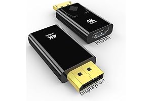 4K DisplayPort to HDMI Adapter – Transform Your Display with a 24K Gold-Plated Connection