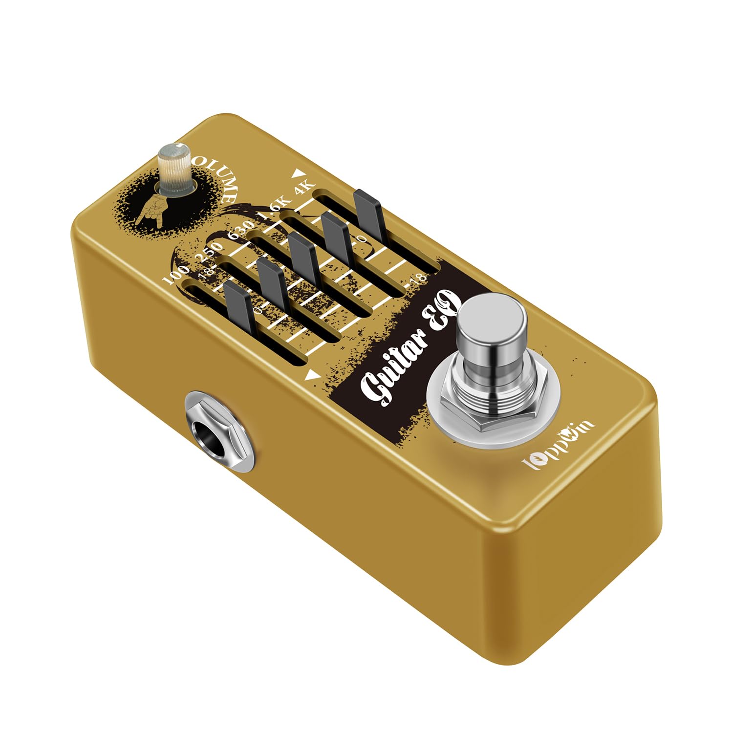 Pedali per chitarra, pedale equalizzatore grafico a 5 bande con controllo del livello principale, True Bypass e guscio in metallo