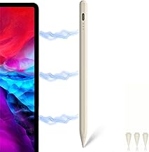 ベーステック iPadタッチペン バッテリ残量3段 iPad ペンシル スタイラスペン iPad mini6 mini5 iPad 第9世代 7 6 8世代 8.3 10.2 10.9 iPad Pro 11 12.9インチPD 途切れ/誤操作防止 (6wp) (6wp+アイボリー)