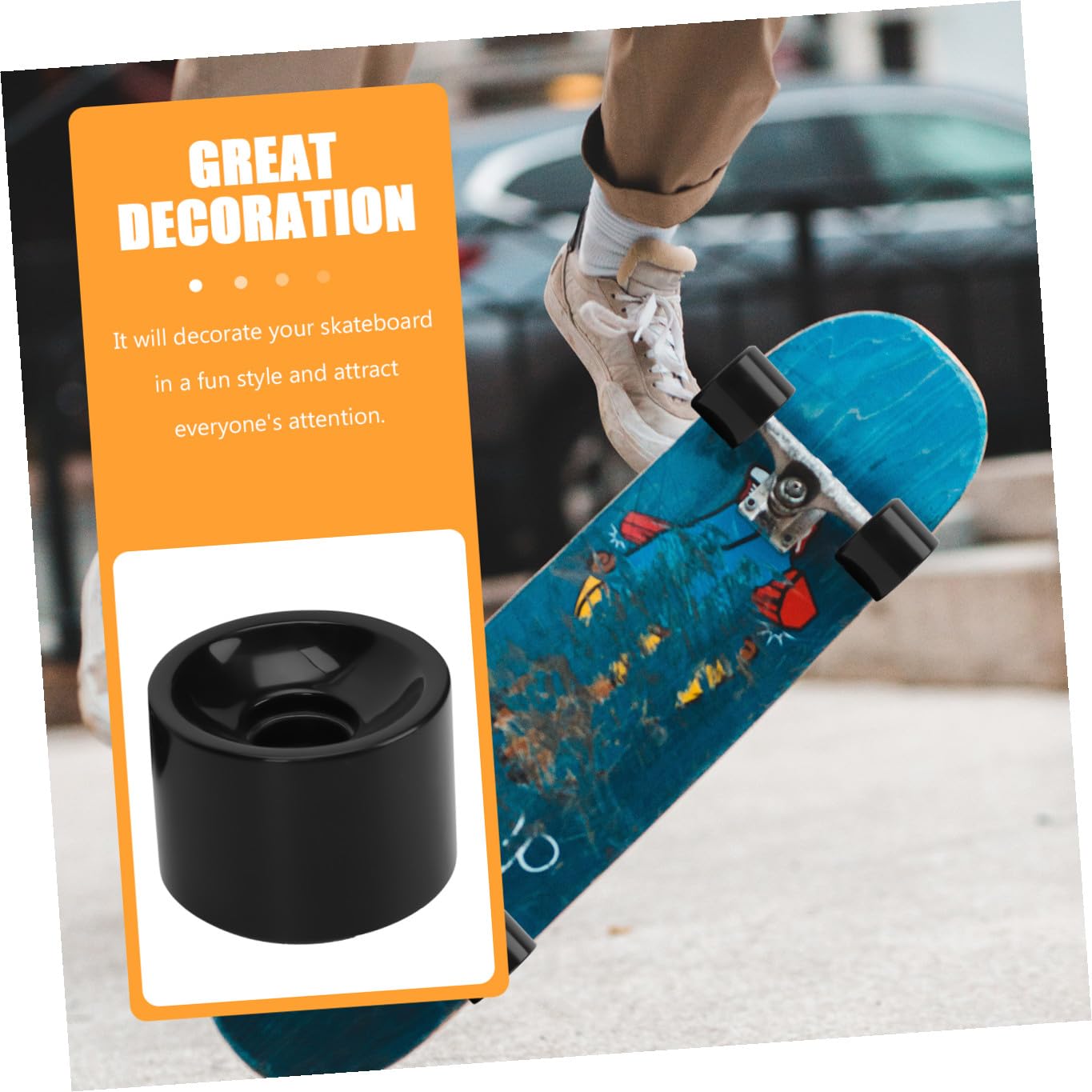 ifundom Skateboard Transparent PU Material Reißfest für Cruiserboards zu Installieren Entfernen