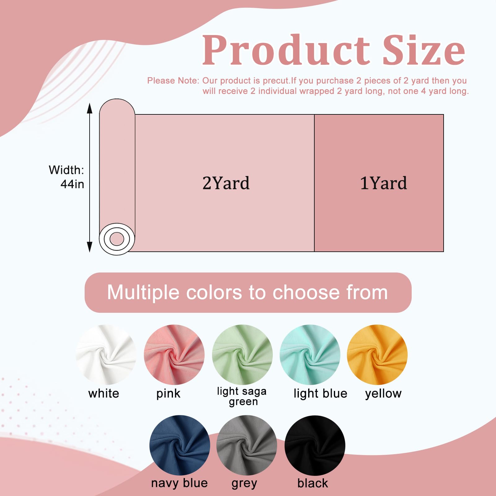 44”W Minky Fabric by The Yard, 1 Yard Pre-Cut Minky Fleece Fabric Black Cuddle Minky Fabric, 4-Way Stretch Soft Plush Fabric Solid Minky for Blanket, Pillow Cover, Scarf, Sewing(1Y,Black) - 3