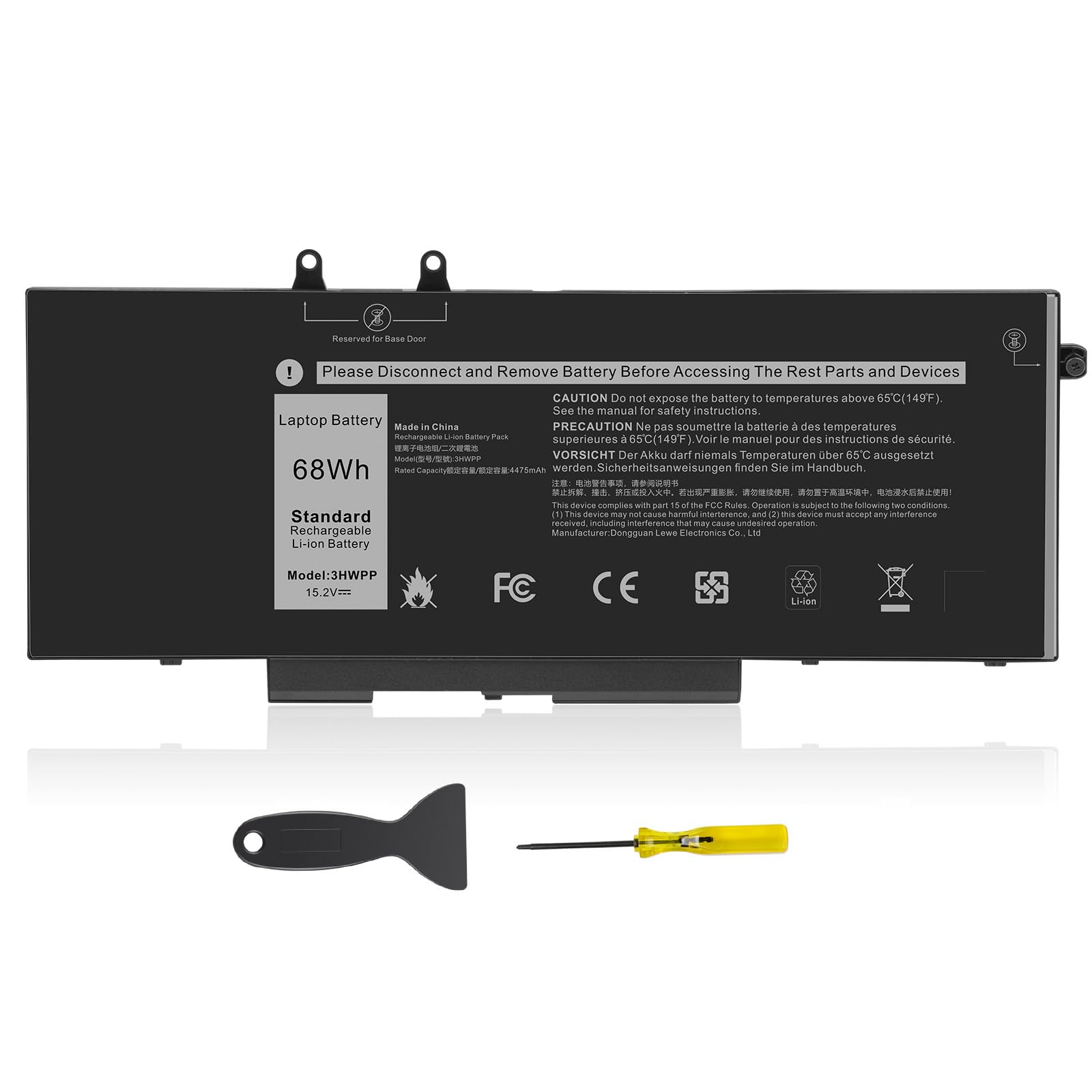 ASUNCELL 15.2V/68Wh 3HWPP Batterie d'ordinateur Portable pour Dell Latitude 5401 E5401 5411 E5411 5501 E5501 5511 E5511 14 5410 15 5510 3541 3551 Series 3HWPP 03HWPP 10X1J N2NLL 1VY7F 01VY7F 451-BCMN