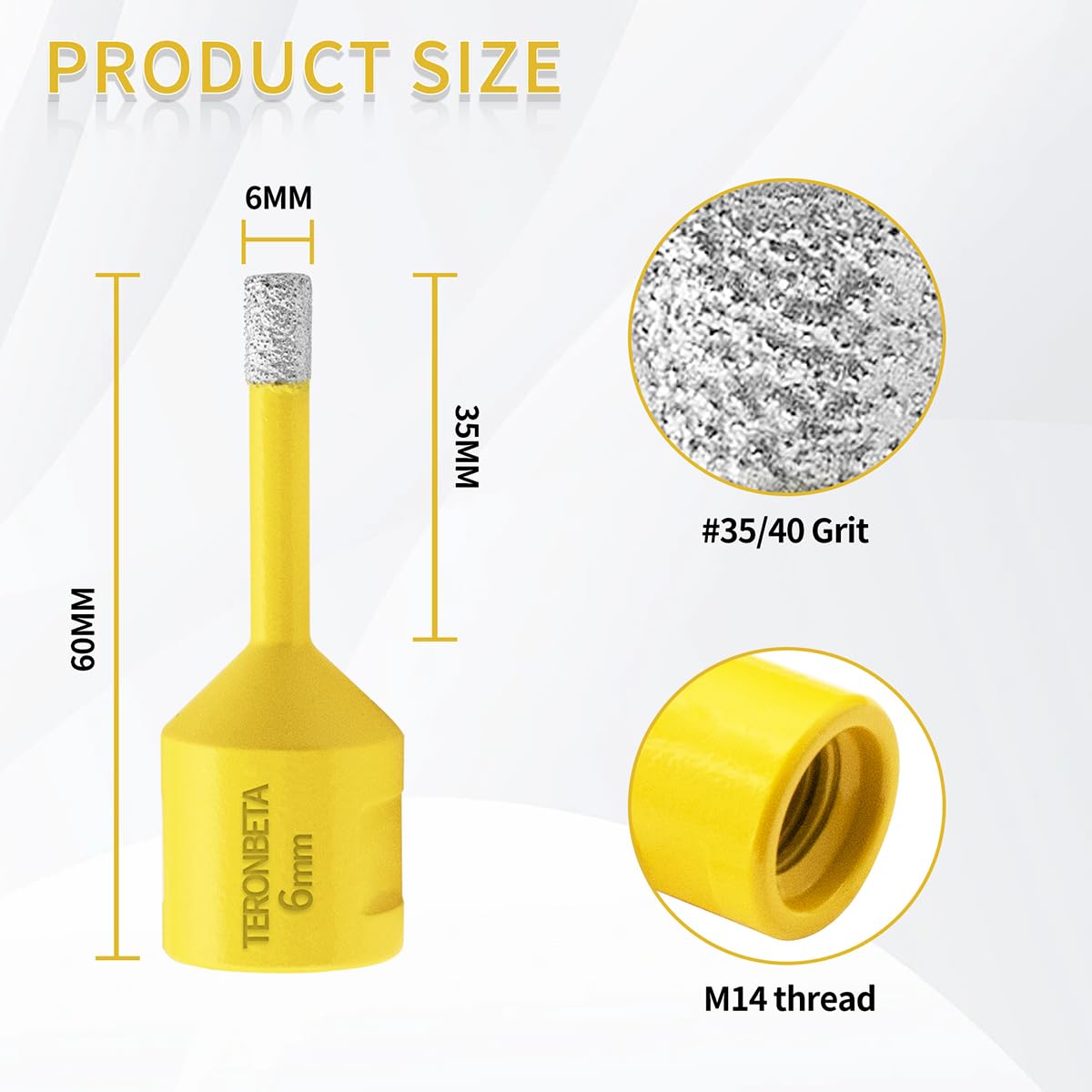 Teronbeta Diamond Core Drill Bit 6mm x 2pcs - Image 2