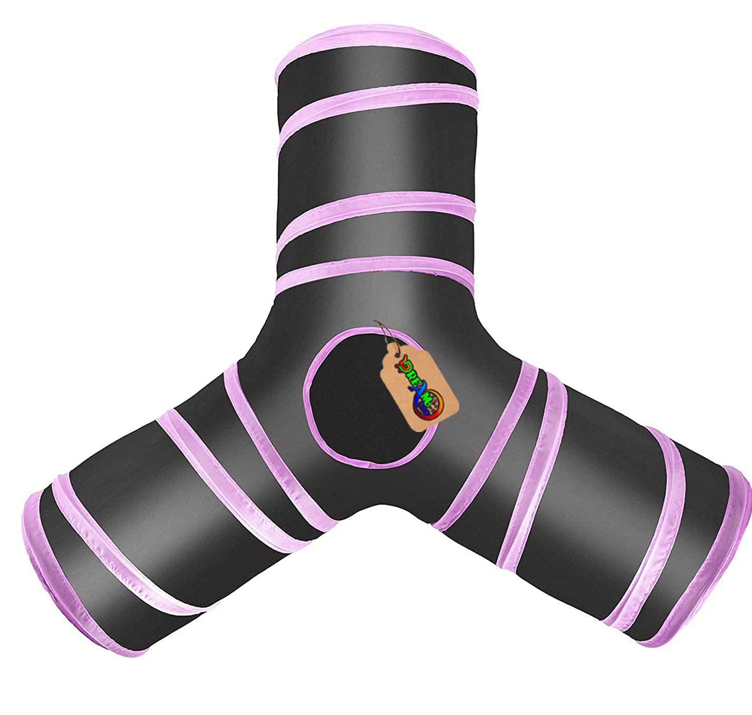DreamAuro Collapsible Cat Tunnel Tube Kitty Tunnel Bored Cat Pet Toys Peek Hole Toy Ball Cat, Puppy, Kitty, Kitten, Rabbit, Guinea Pig (Pink) (B084WVMBP7) Amazon Price History, Amazon Price Tracker