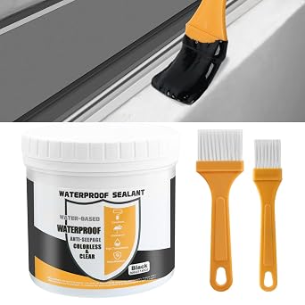 500 g Black Waterproof Coating Invisible Waterproof Agent Transparent Waterproof Seal Waterproof Coating for Indoor and Outdoor Bathroom