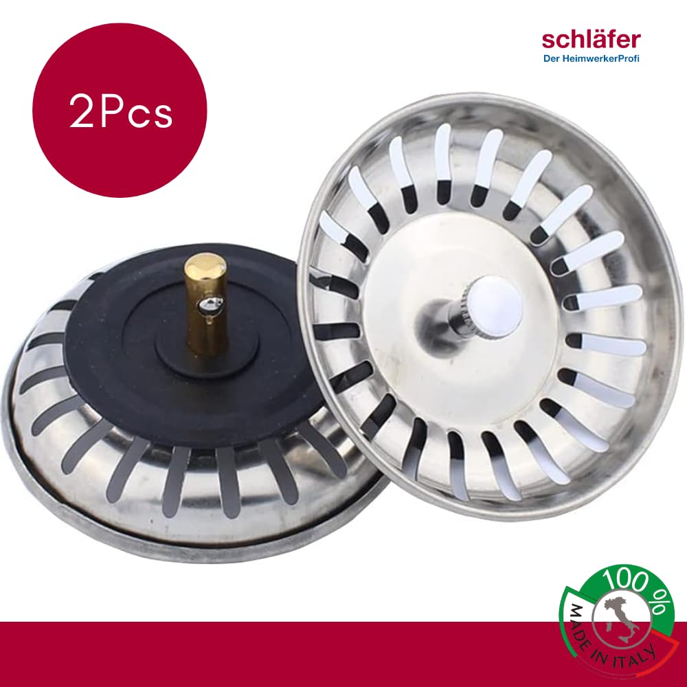 Schläfer Sink Strainer 3.5 Inch, Rustproof Stainless Steel, Suitable for Eccentric 83 mm, Blanco Sink Replacement Part - Image 2