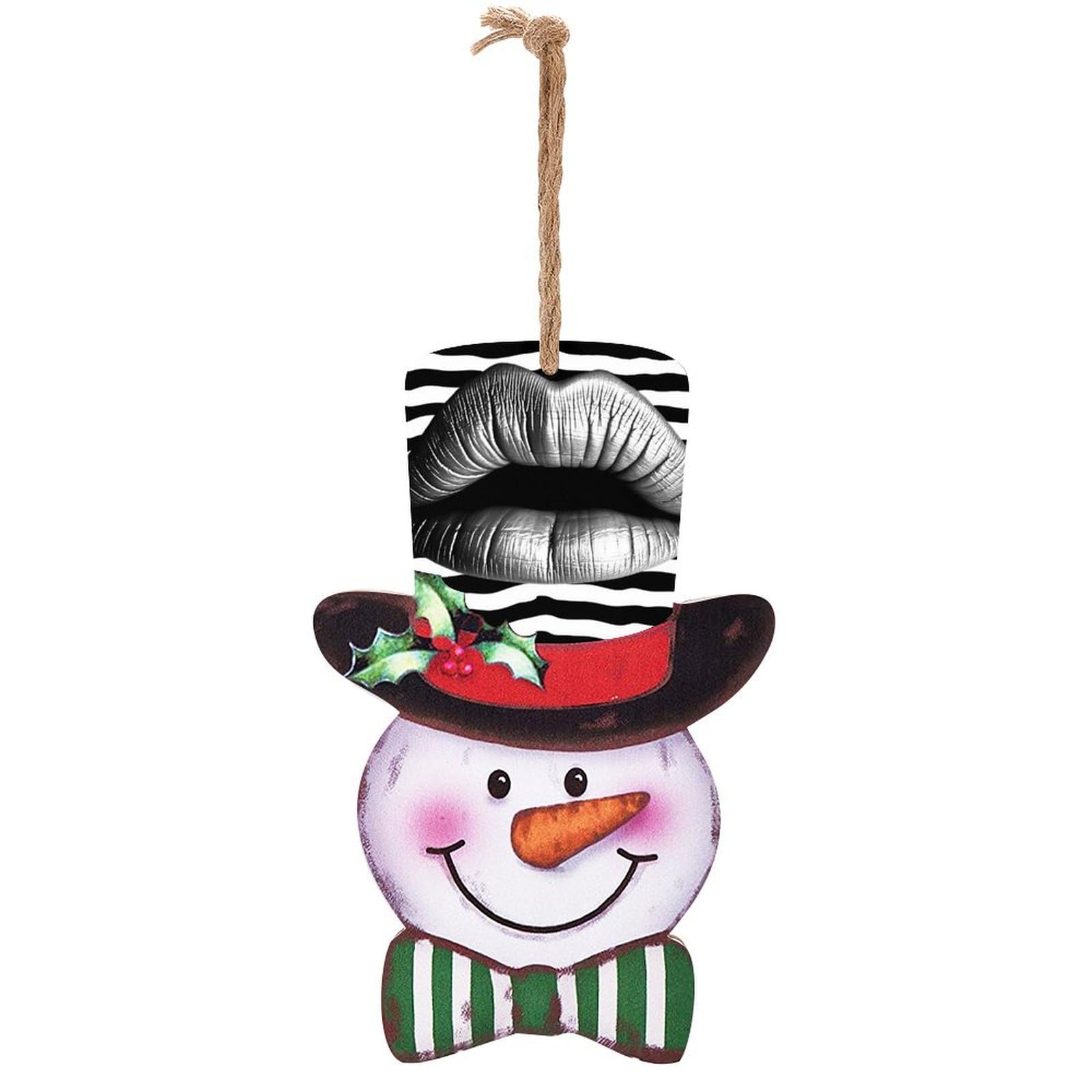 Plaque en bois bonhomme de neige cadeau idéal pour la maison