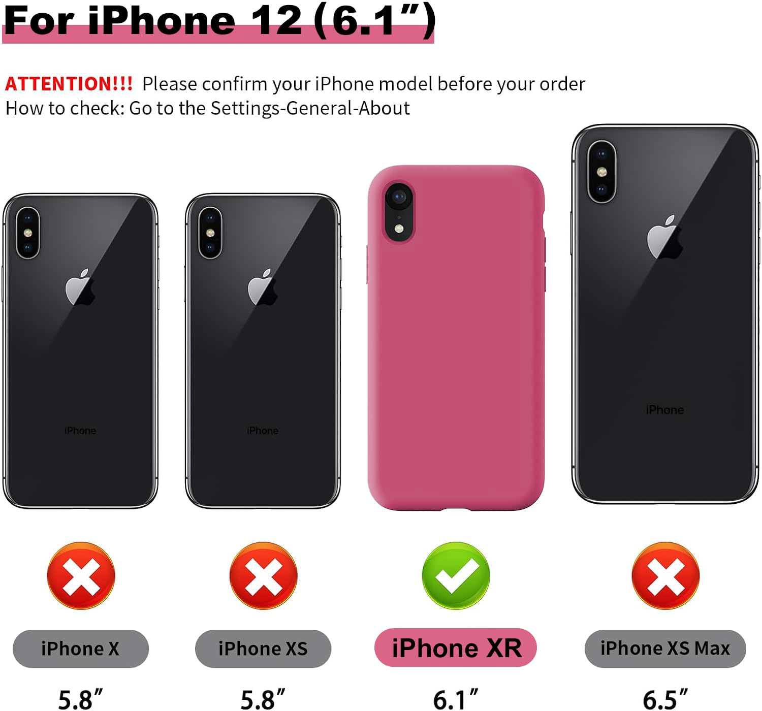 TAXXOE Silicone Case with iPhone XR Case Soft Ultra Slim Protective Shockproof Liquid Silicone Phone Case,Anti-Scratch Microfiber Lining,6.1 inch-Bright Pink - Image 2
