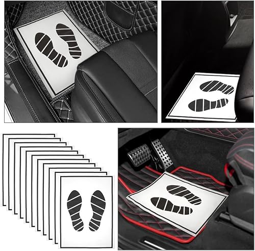 Miniatura 5 de IMIKEYA Alfombrilla de papel 25 alfombrillas desechables para el piso del automóvil, alfombrillas desechables para interiores de impresión