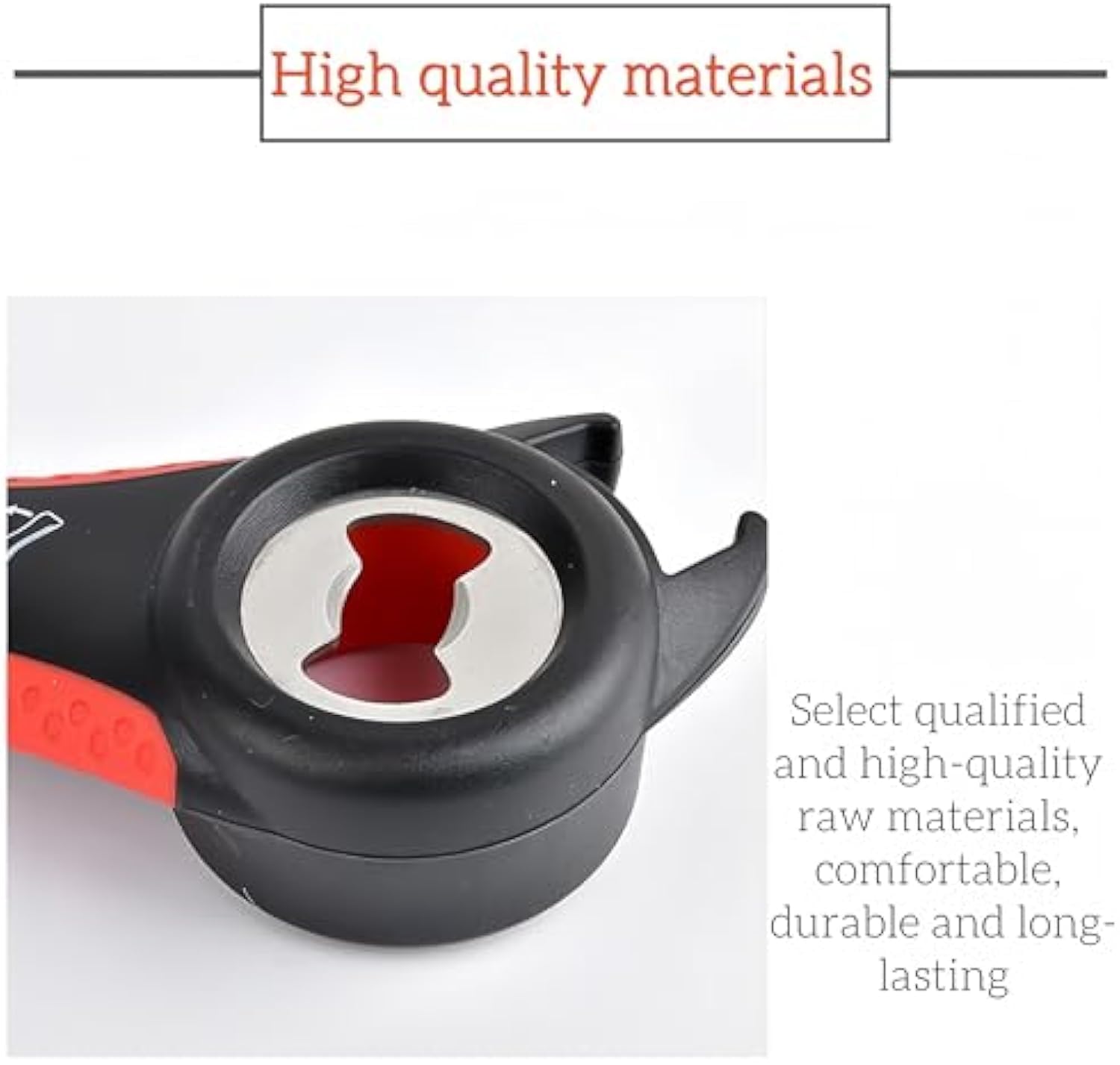 Set Apribottiglie & Apriscatole 5 en 1 e 4 en 1, versión Aggiornata per Anziani e Artrite, Apribarattoli Ergonomico con Grip en silicona per Mani Deboli (Rosso)