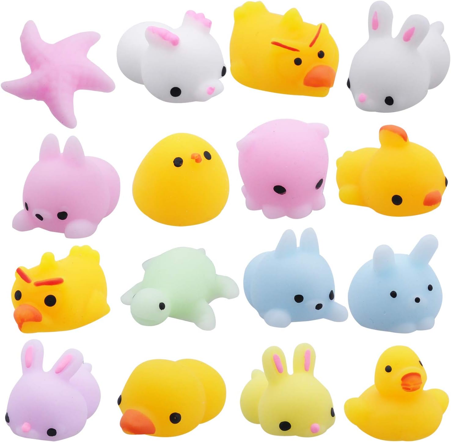 JOYIN 48 Mochi Squishy Prefilled Easter Eggs, Kawaii Stress Reliever Squishies Toys Inside for Easter Theme Party Favor, Easter Eggs Hunt, Basket Filler, Classroom Prize Supplies