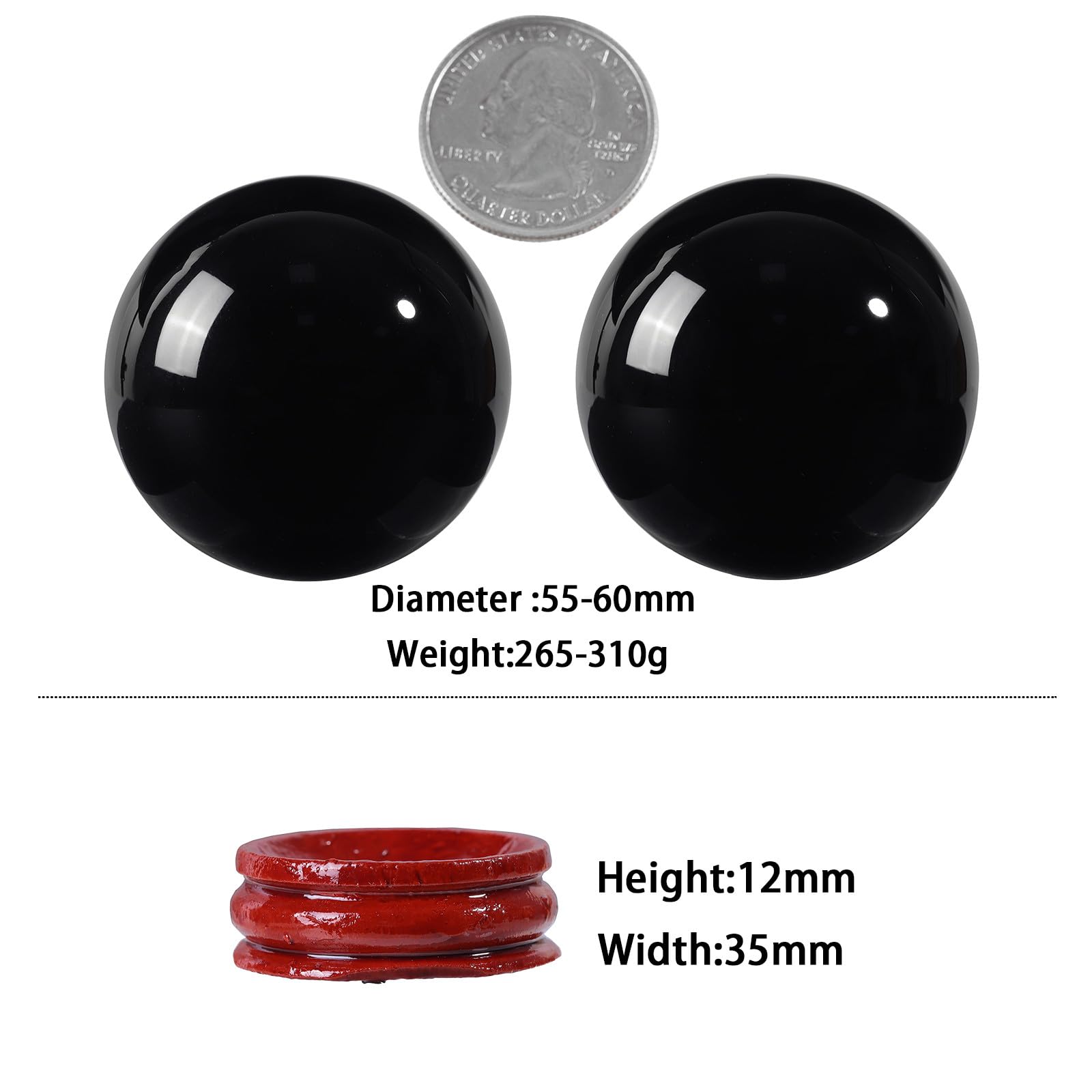 Nupuyai Natural Obsidian Ball with Wooden Stand - Image 2