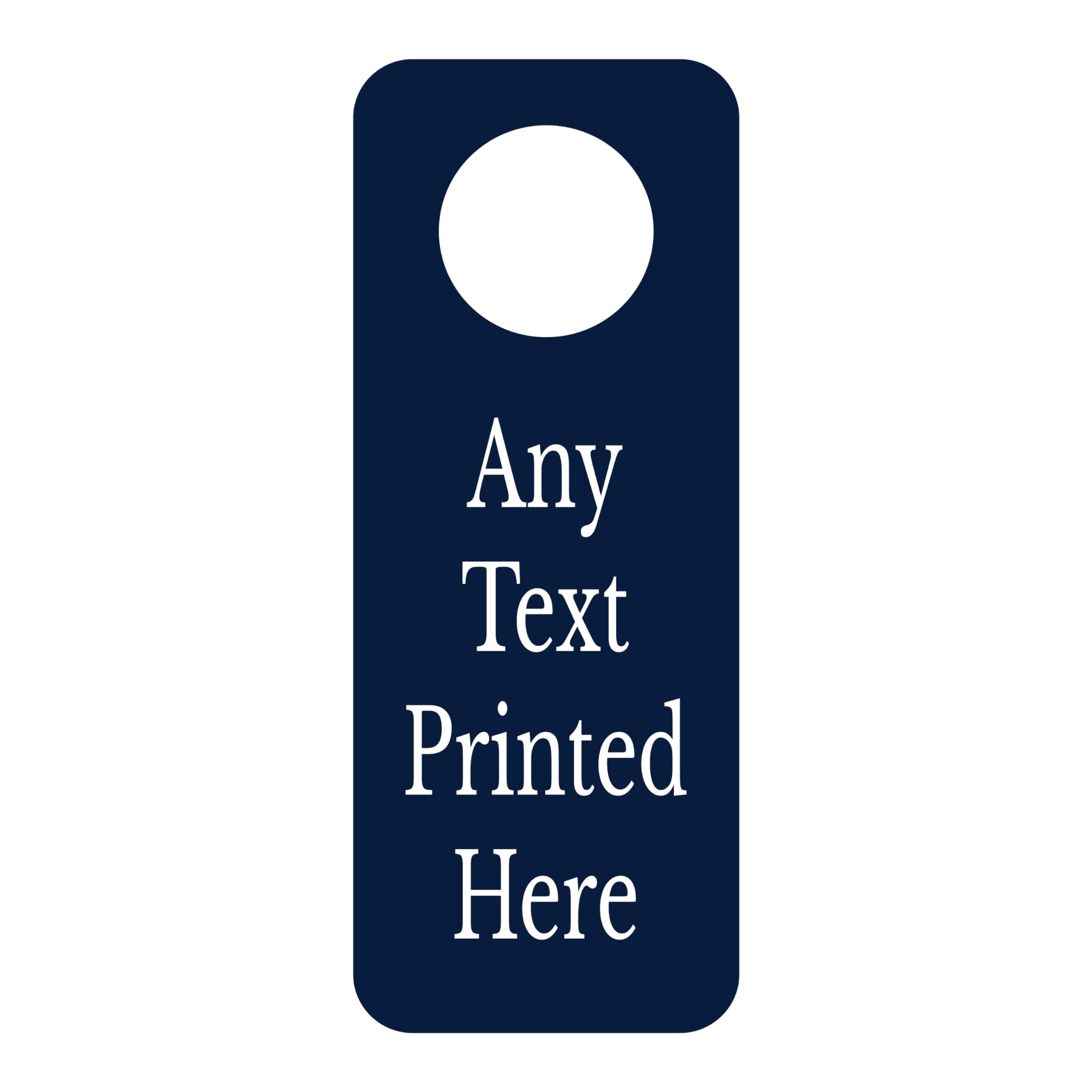 1stclassgifts Personalised Door Hanger Sign Metal Aluminium Bedroom Door Sign Selection Of Colours Available (UV PRINTED) (Navy)