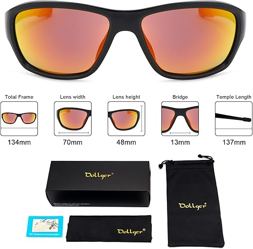 Miniatura 5 de Dollger Lentes de sol deportivos polarizados para hombres y mujeres, protección UV400, para correr, pesca, ciclismo, conducción, golf