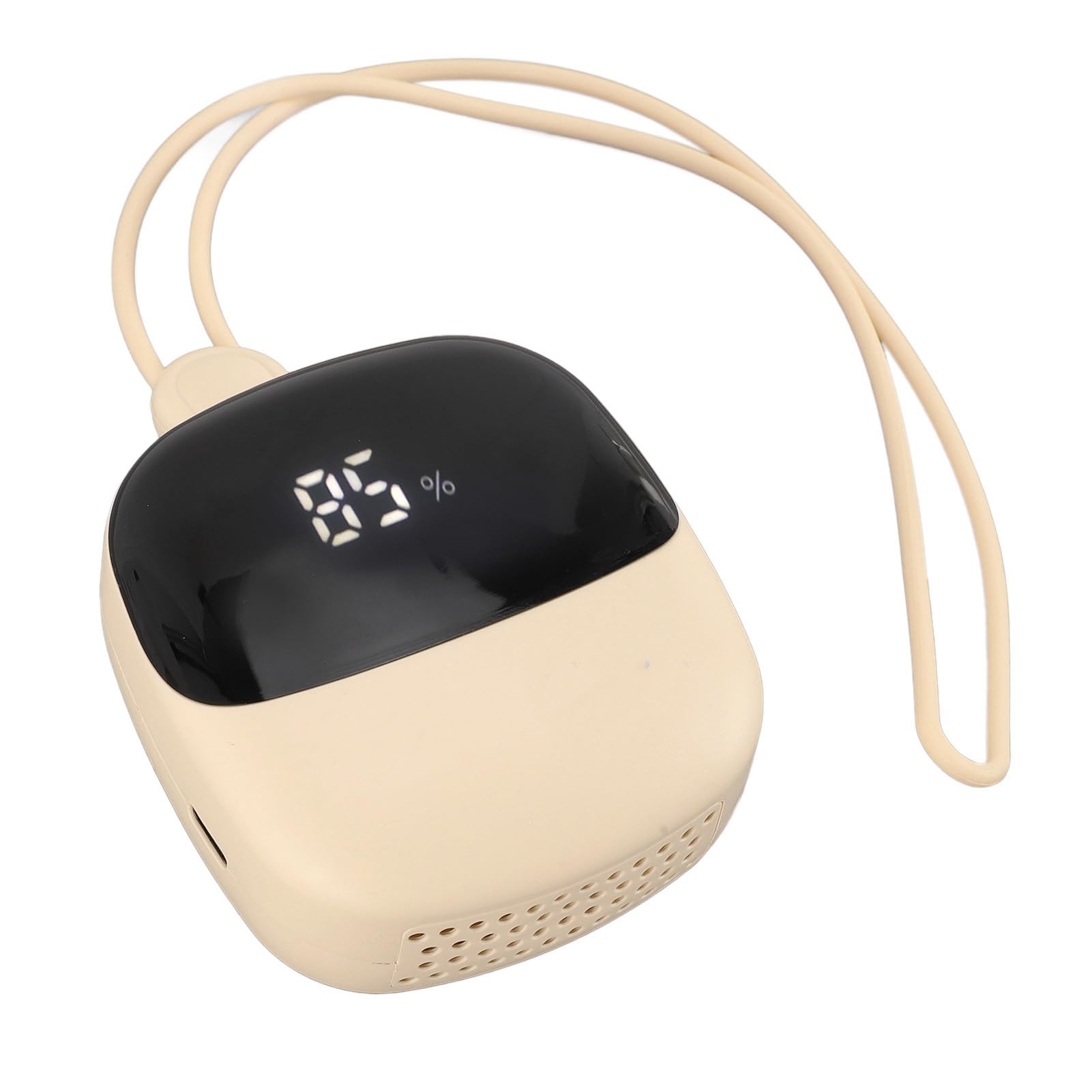 Przenośny wentylator na szyję, ładowany przez USB Wiszący wentylator na szyję 3 prędkości Noszony osobisty wentylator Mini ręczny wentylator do domu na zewnątrz w podróży (WHITE)