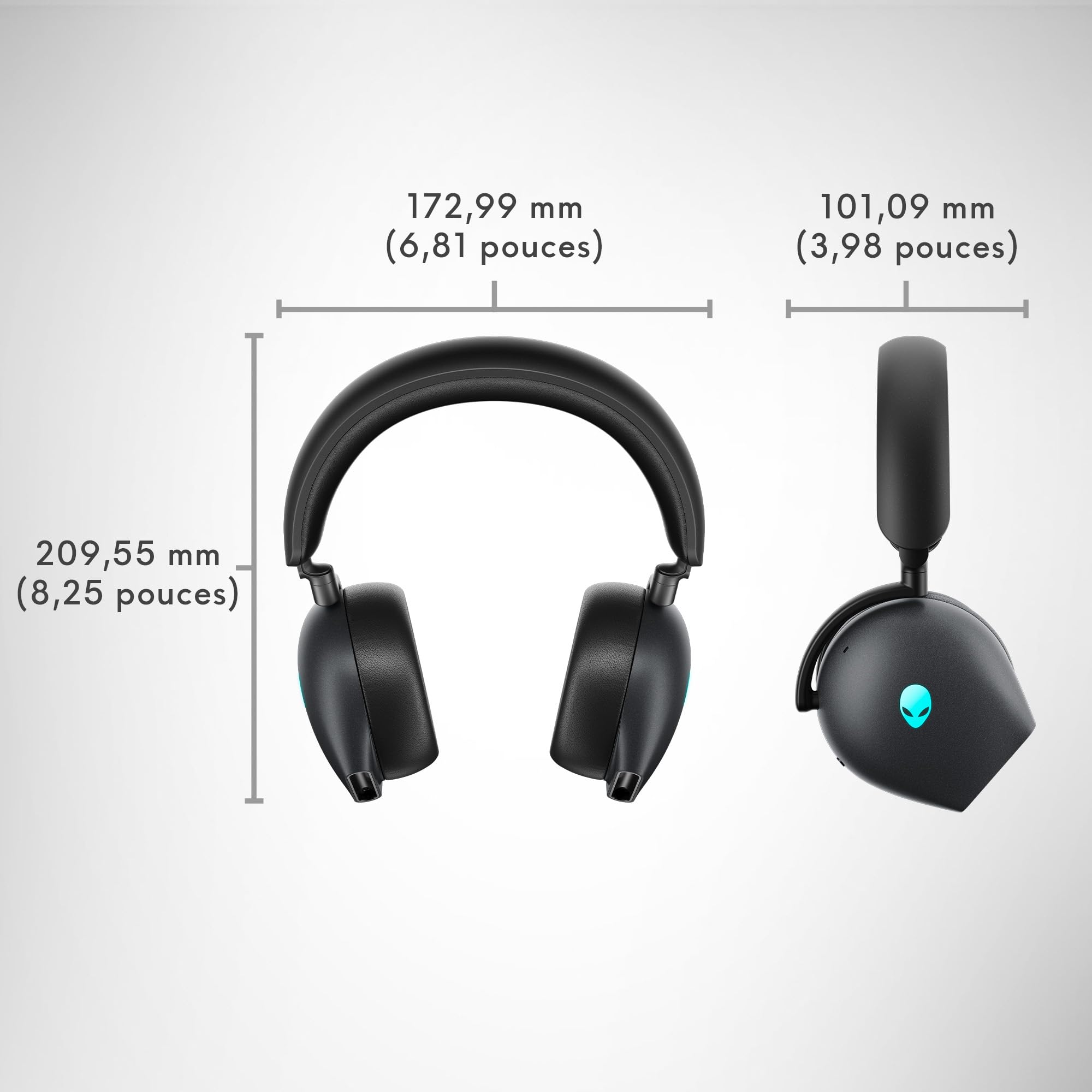Casque de gaming Tri-Mode sans fil Alienware - AW920H, Dark Side of the Moon