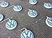 BRISA VW Collection - Volkswagen 3D Indoor Battery String Lights Party Fairy Lighting VW Design (VW Logo/White/9.8 feet)