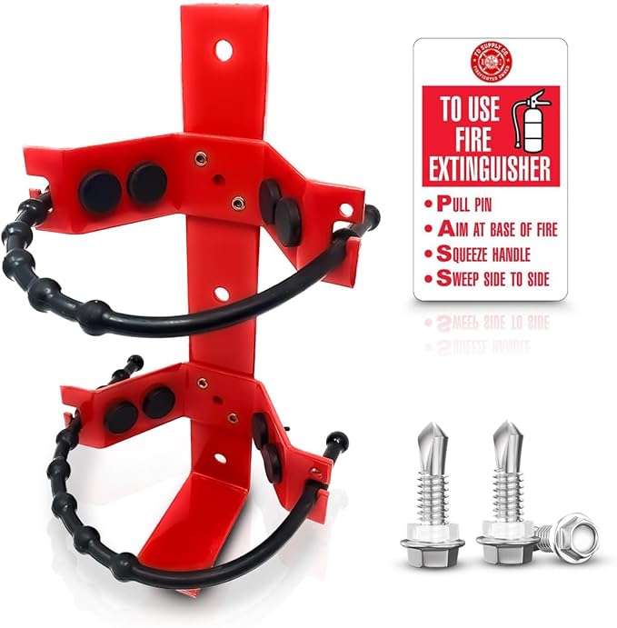 Fire Extinguisher Mounting Bracket Heavy Duty Wall Mount Bracket for 2.5 lb & 5 lb Fire