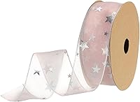 Vista 11 de MECCANIXITY Cinta de organza transparente con alambre de 1.5 pulgadas de ancho, cinta de gasa brillante de 20 yardas, color rojo burdeos