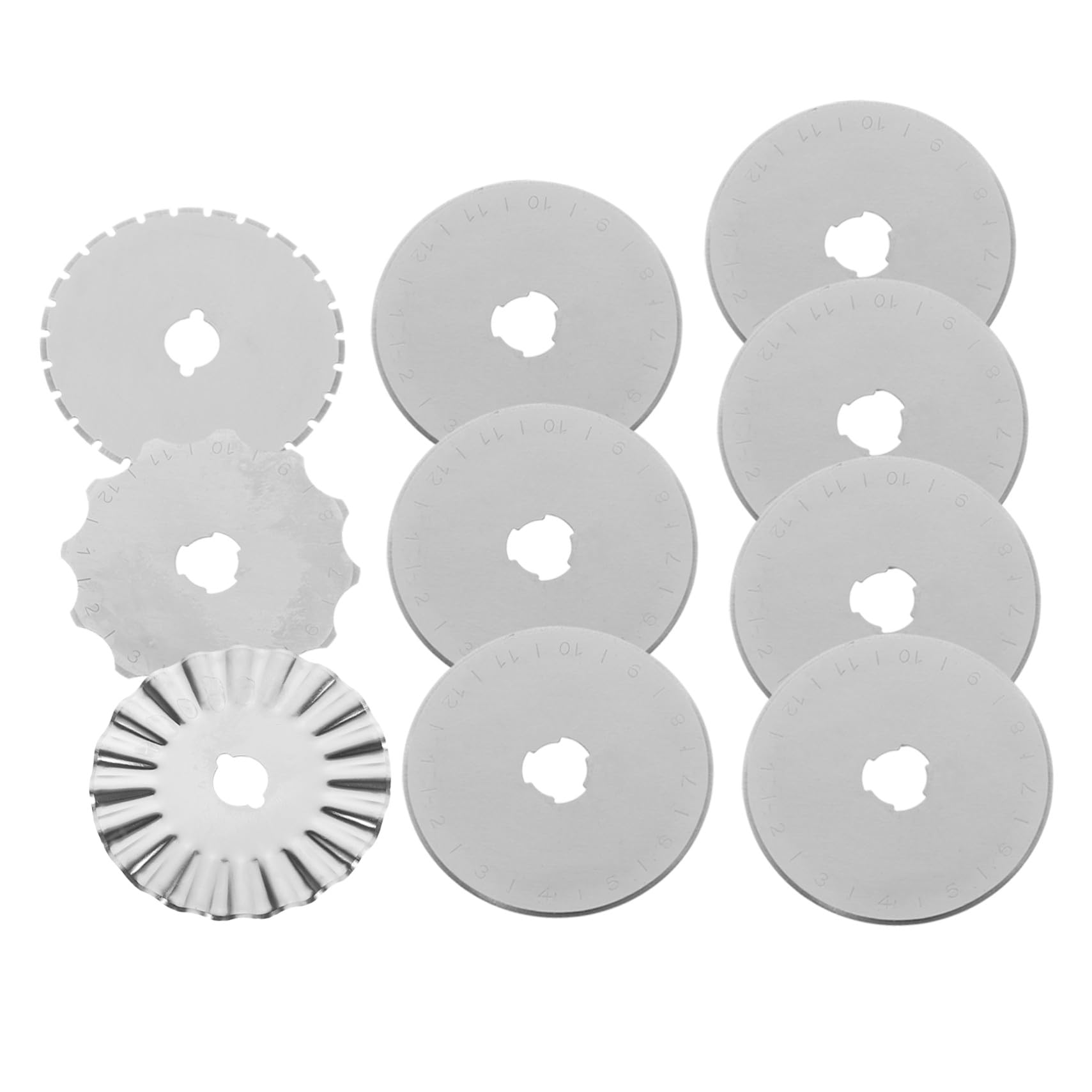 Lames de coupe rotatives 45 mm en acier pour quilting et couture, lot de 10