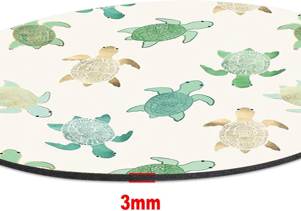 Marphe Mouse Pad Mousepad Non-Slip Rubber Gaming Mouse Pad Round Mouse Pads for Computers Laptop (Turtle)