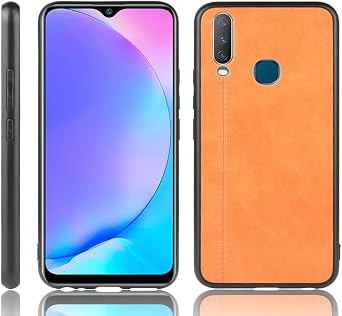 Case Compatible with Vivo Y17 / Y3,Compatible with Vivo Y15 / Y12 [PU Leather Texture][PU+PC+TPU] 3 in 1 Camera Protection Cover Brown