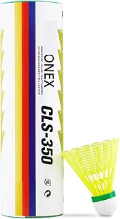 thavral 350 Nylon Badminton Shuttlecock, Yellow, Stable Trajectory, Fast Recovery, Pack of 6 Price In India