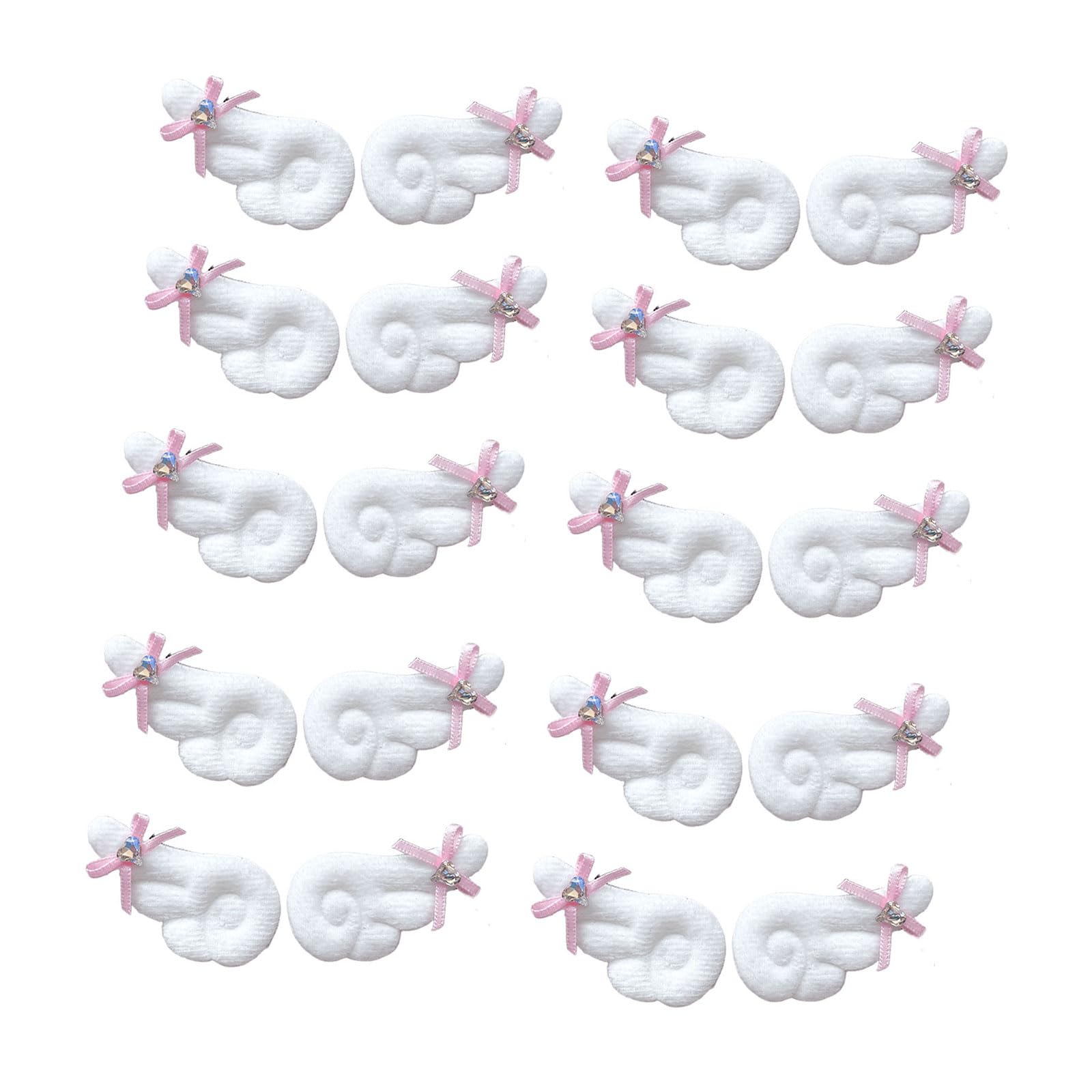 Tsophreniq Heart Bowknot with Crystals Angelic Wing for Crafting and Sewing Accessories Rhinestones Craft