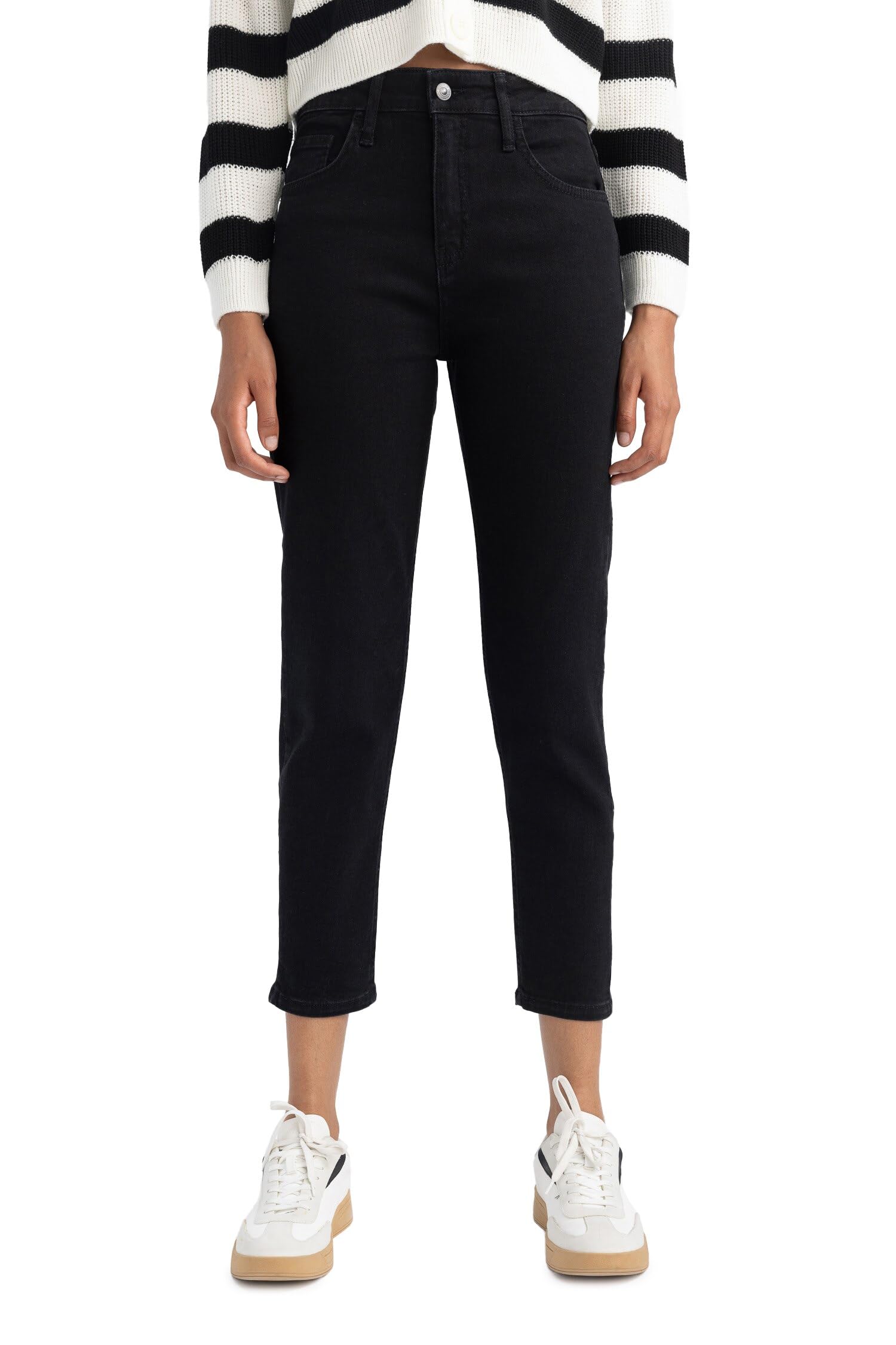 Comfort Mom Fit Yüksek Rahat Kalıp Hafif Dar Paça Bel Bilek Boy Jean Pantolon