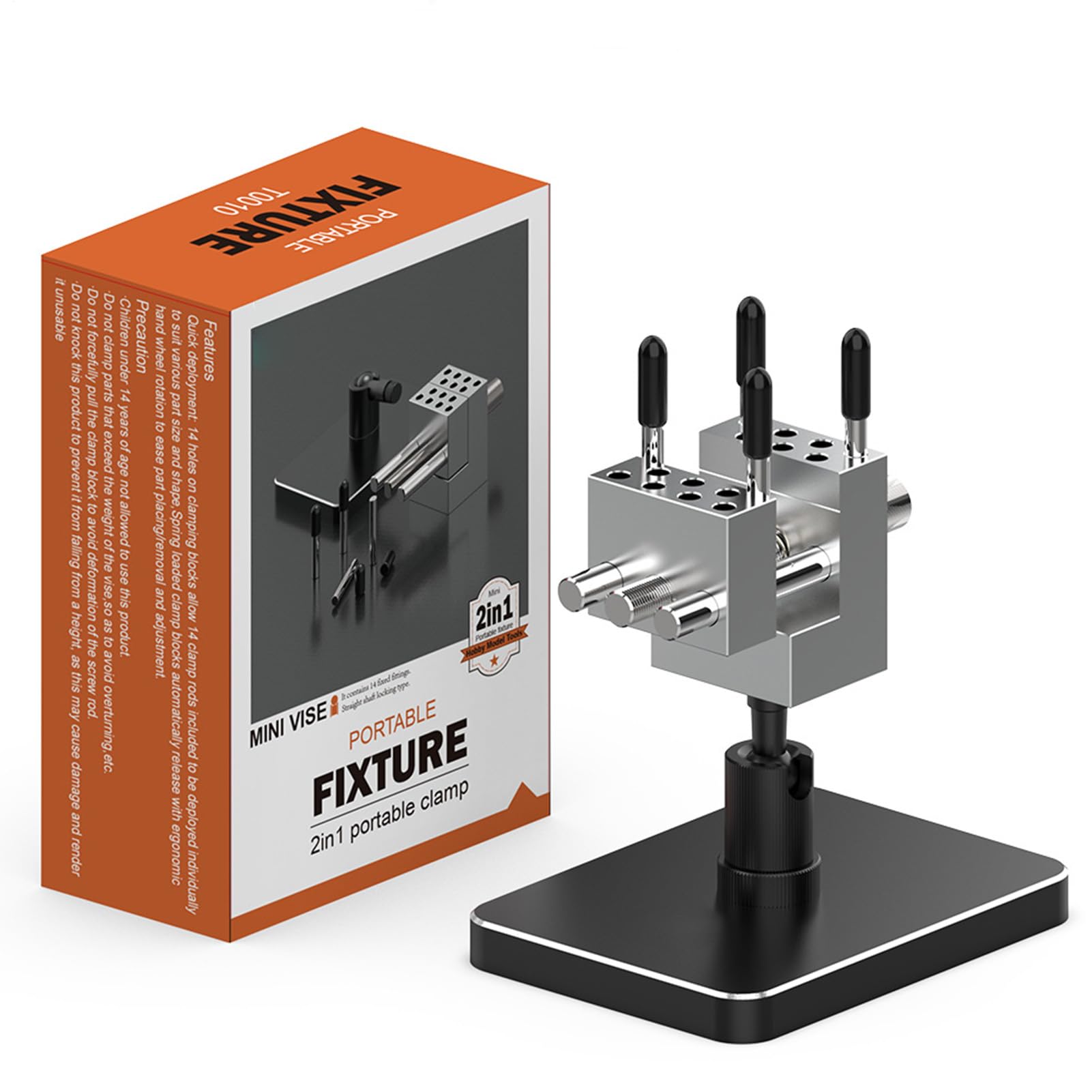 Mini tornillo de banco | 2 en 1 tornillo de banco de escritorio - banco de taladro portátil resistente antideslizante de precisión de liberación rápida para trabajo de metal y madera taller de garaje