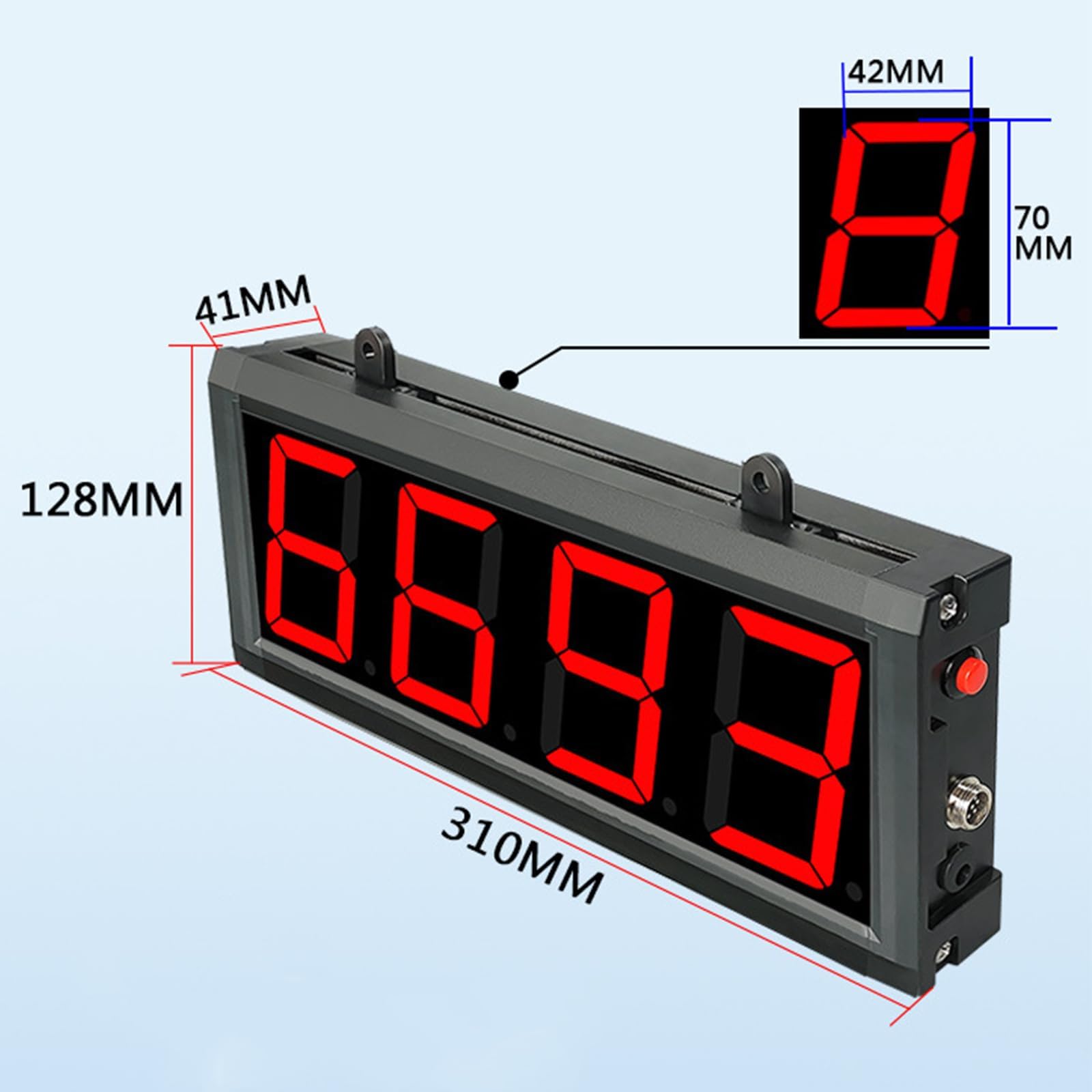 KEhtu Contador Digital LED, Contador Más-Menos De 3 Pulgadas, Contador De Visitantes De hasta 9999 Personas, para Líneas De Montaje, Cintas Transportadoras, Conteo De Flujo De Pasajeros