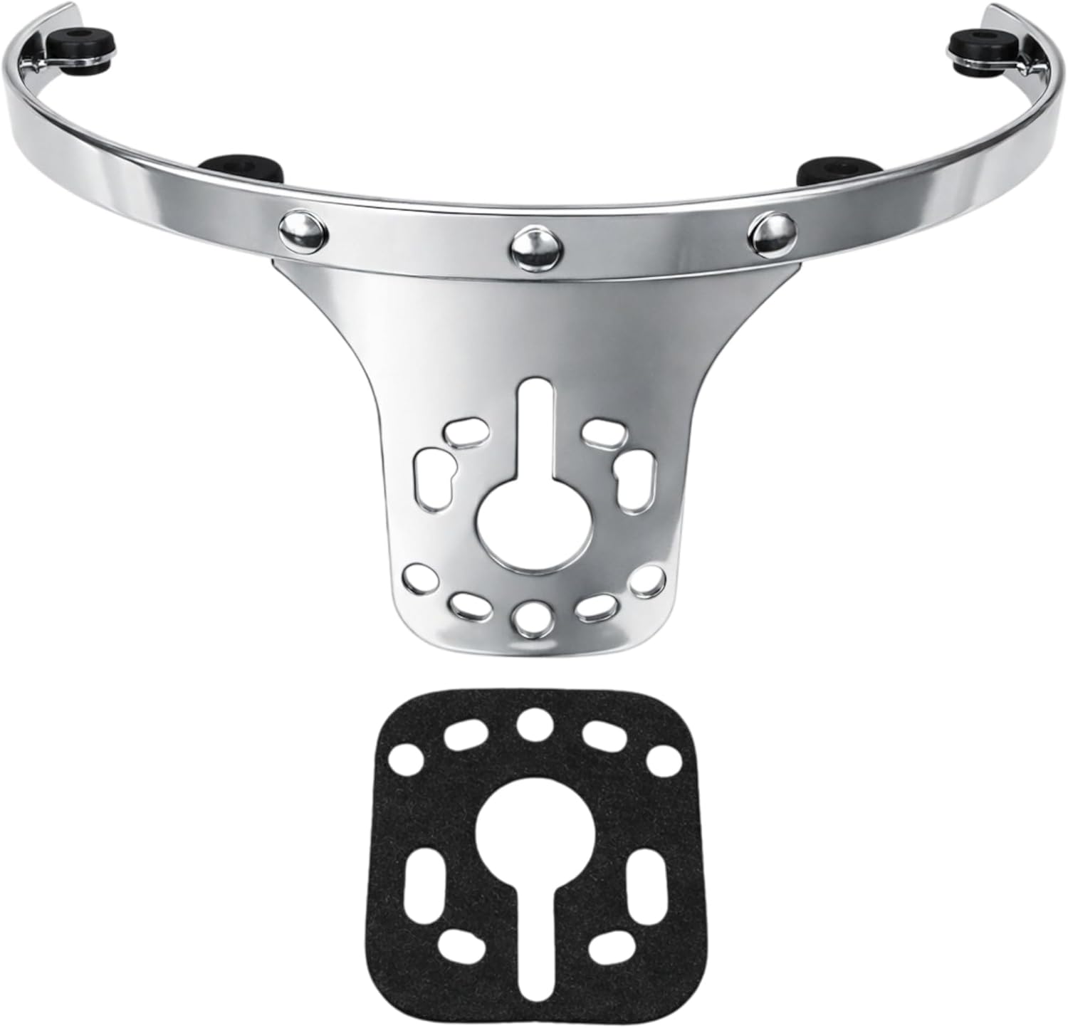 AIAS 10 Inch 6 Lug Tom Hoop Suspension Mount, Chrome Plated Drum Isolation Hanger System, Resonance Enhancement Mounting Plate for Tom Drum Hardware