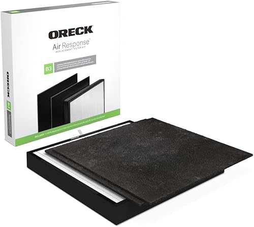 Miniatura 1 de Oreck Kit de filtro de repuesto certificado HEPA Media + control de olores tipo B3 para respuesta de aire grande WK16002, 1 unidad, AK46002, negro