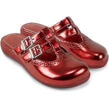 Hot Chocolate Design Women's Slip-On Mary Jane Clogs, Chrome Crush Crimson