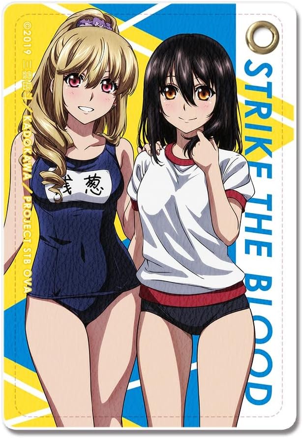 Strike The Blood Final LPAN-S011-m08 Leather Pass Case, Yukina Himehiro & Kasugaya Shizunashi Castiera