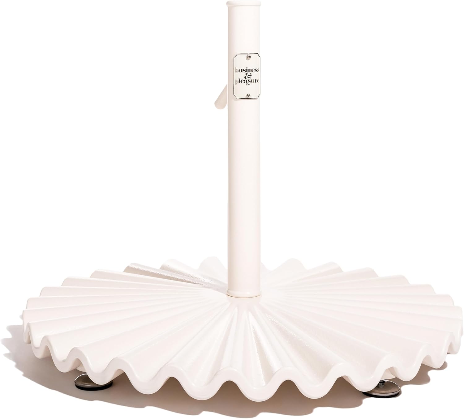 Business & Pleasure Co. The Clamshell Base - Outdoor Patio Umbrella Base - Dusty Pink, 55lbs