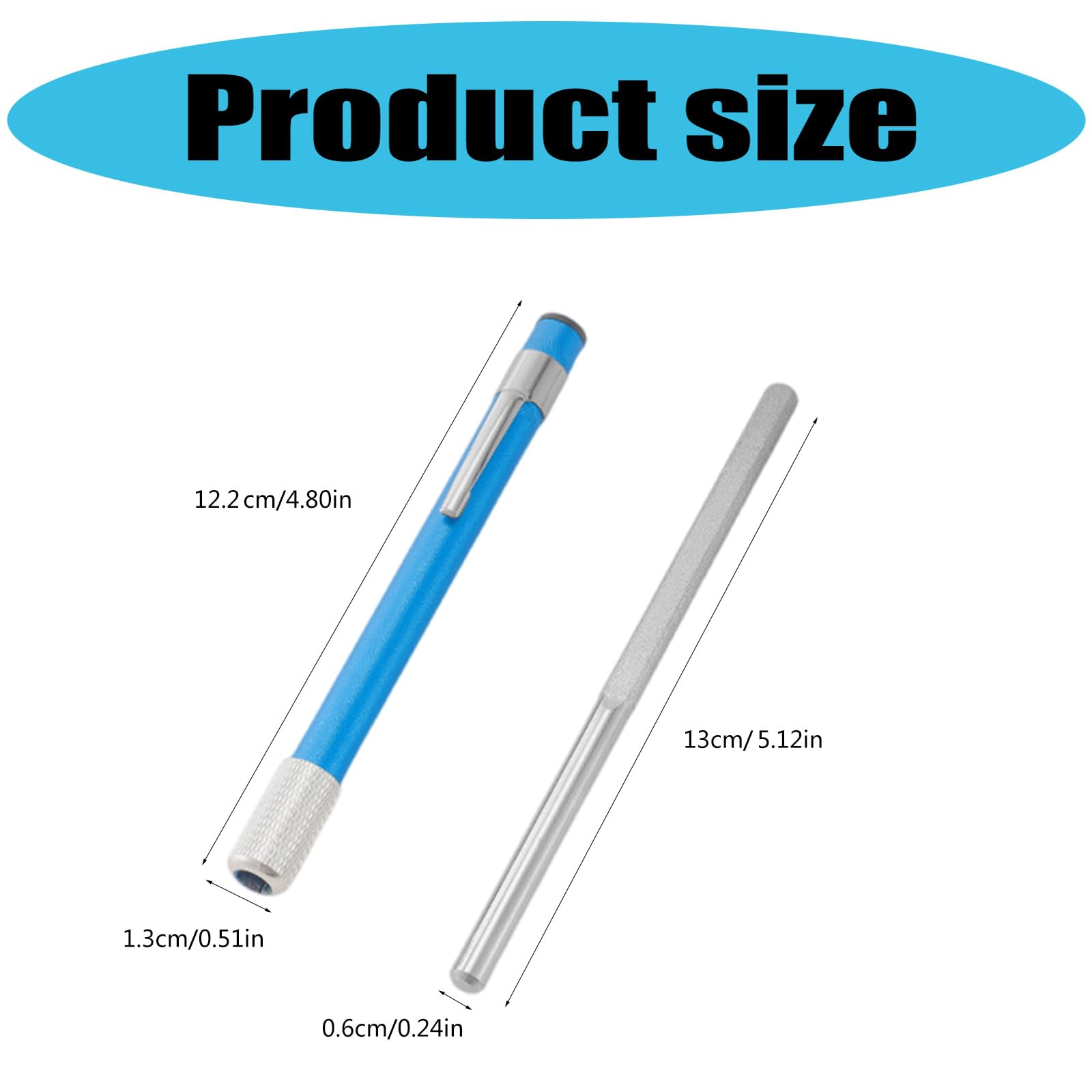 Afilador portátil retráctil, varilla de afilar de doble cabeza, herramienta de afilado de cocina, fácil de usar, bolígrafo de lima de doble cabeza