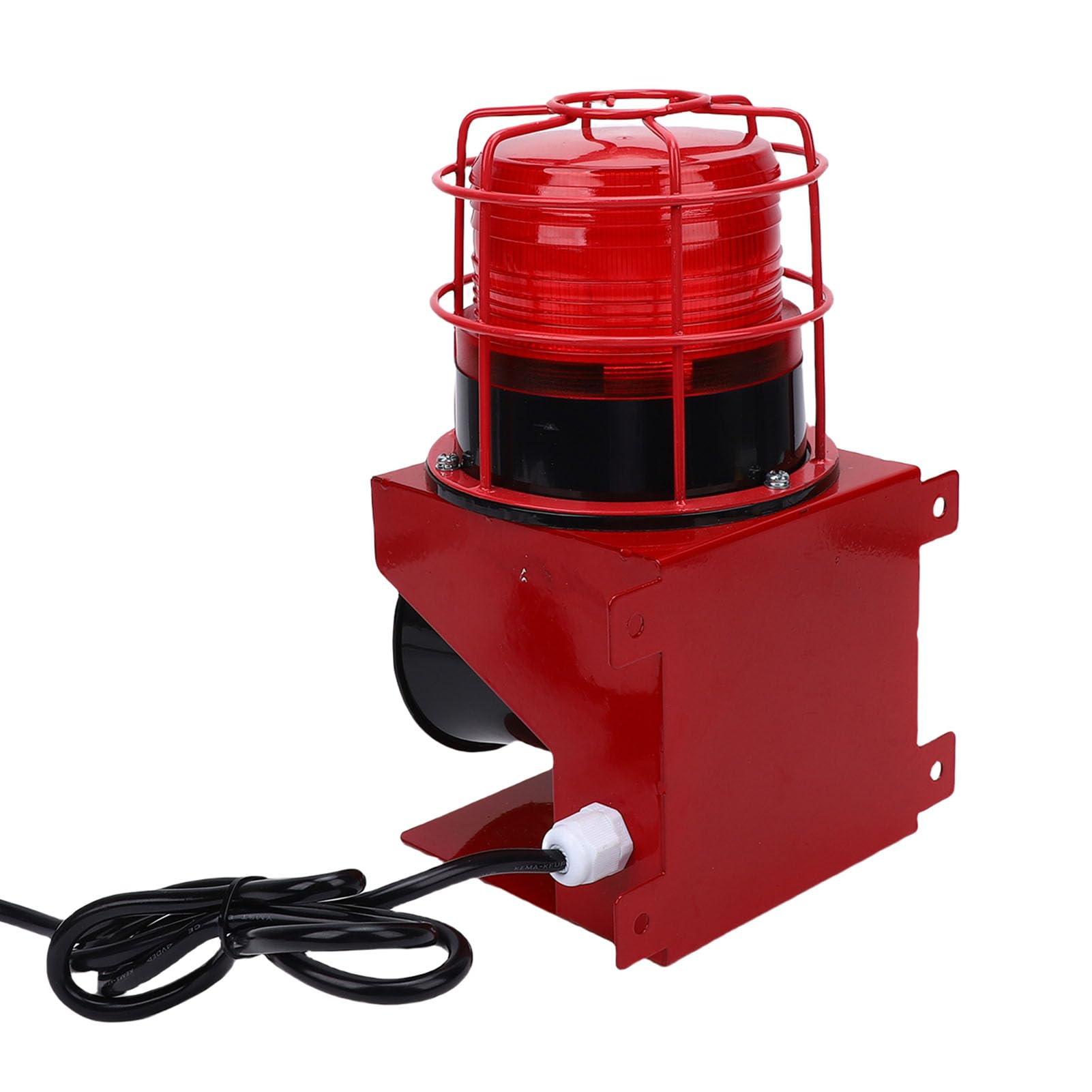 Aramox Sirena Sirena Industriale con Luce Stroboscopica da 20 DB, Allarme | Alloggiamento in Lega di Alluminio, Impermeabile IP55, Montaggio a Parete, per Miniere, Cave, Cantieri