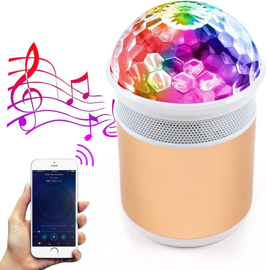 MALUX LED Disco Ball Party Lights with Bluetooth Speaker Portable RGB disco ball light DJ Stage lights Perfect for Bar/Home/Indoor/Outdoor/Birthday/Club