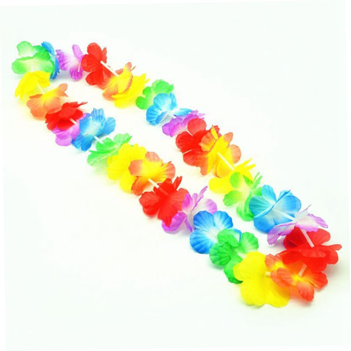 Ciieeo 40 Piezas Guirnalda Hawaiana Collar de Flores Tropicales Collares Hawaianos Guirnalda de Flores Collar de Flores Hawaianas Guirnalda Luau constituir cochinillo asado