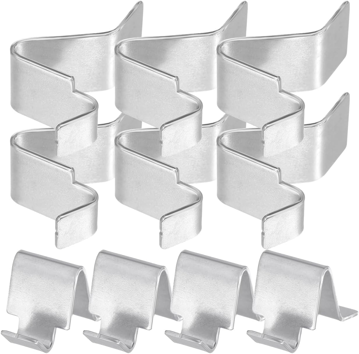 10 Pcs Cabinet Shelf Clips Pegs Pins, Silver Iron 0.98 Inch Heavy Duty Brackets, Bookcase Kitchen Medicine Storage Wood Shelving Supports