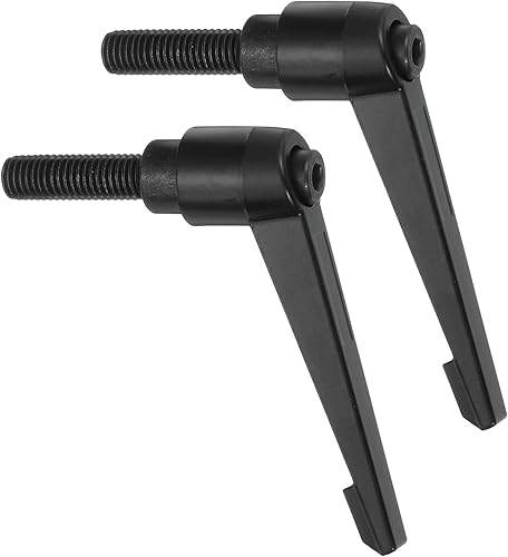 Miniatura 62 de uxcell 2 perillas ajustables M8 x 3.150 in, mango de rosca macho, botón de trinquete de liberación rápida, perno giratorio para maquinaria de torno
