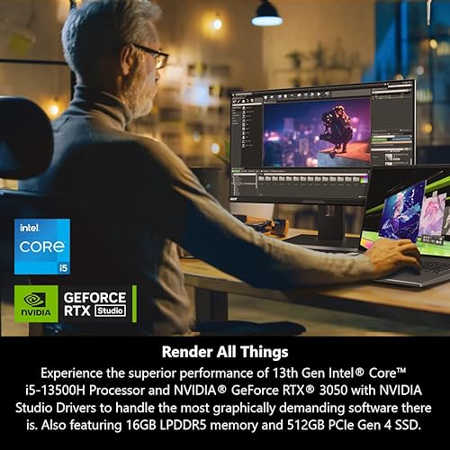 Miniatura 2 de Acer Swift X 14 SFX14-71G-5911 Creator Laptop  14.5 pulgadas 2560 x 1600 (120Hz, 100% sRGB)  Intel i5-13500H  GPU NVIDIA RTX 3050  16 GB LPDDR5  512