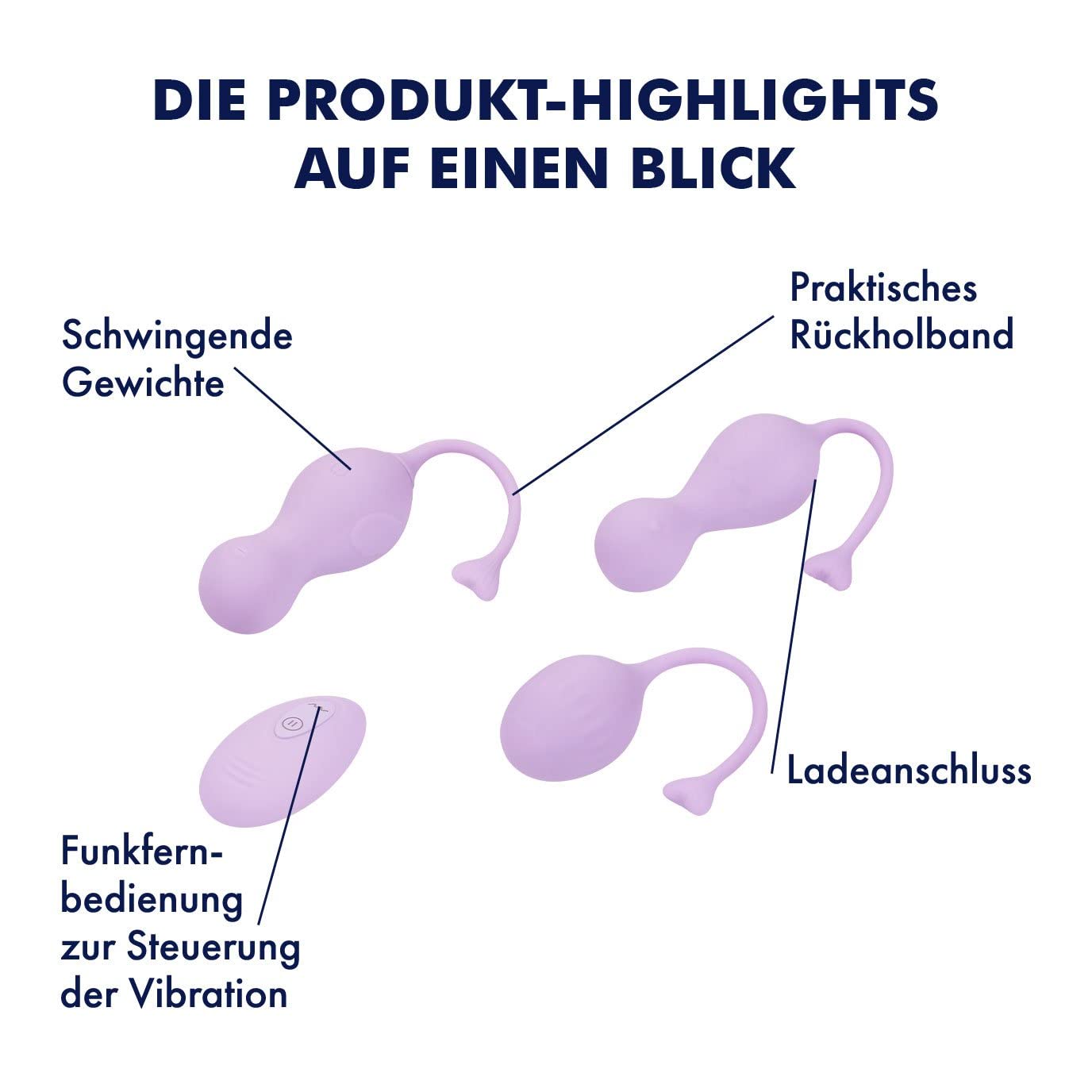 EIS Liebeskugeln Liebeskugelset mit Fernbedienung | 10 Programme | 4 Teile