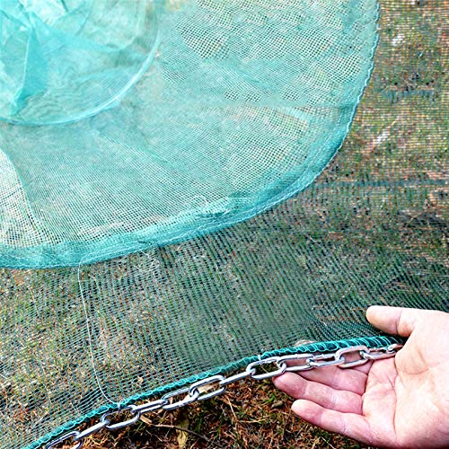 Lueao Cqinj-visnet Trawl Vissen Garnalen Cage Garnalen Cage, 3 meter Vouwen Netto Kooi Met Iron Floats Trap Voor Krabs, Gemakkelijk op te bergen (Kleur: 3 m)