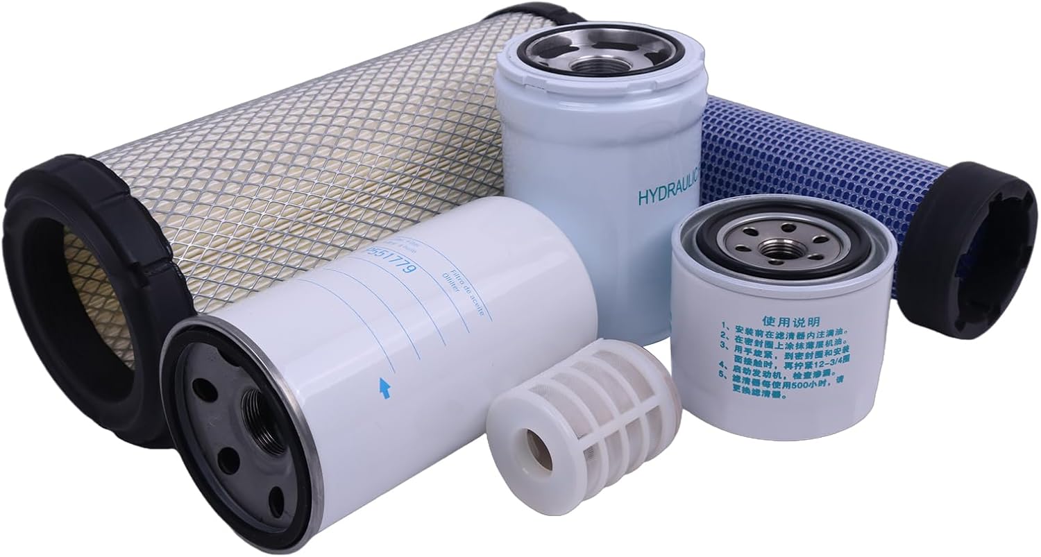 Solarhome Filter Kit HH164-32430 R2401-42280 R1401-42270 V0521-51940 HHTA0-37710 HHTA0-59900 Compatible with Kubota MX5400 HST w/ V2403 Eng.
